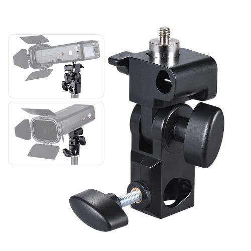 AD-E Flash Speedlite Holder with 1/4 Screw On The Top and Umbrella Hole Angle Adjustable for Holding Godox AD200 Pocket Flash AD-E Flash Speedlite Holder with 1/4 Screw On The Top and Umbrella Hole Angle Adjustable for Holding Godox AD200 Pocket Flash