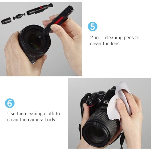 Professional Camera Cleaning Kit Lens Cleaning Kit with Air Blower Cleaning Pen Cleaning Cloth for Most Camera Mobile Phone Laptop
Professional Camera Cleaning Kit Lens Cleaning Kit with Air Blower Cleaning Pen Cleaning Cloth for Most Camera Mobile Phone Laptop