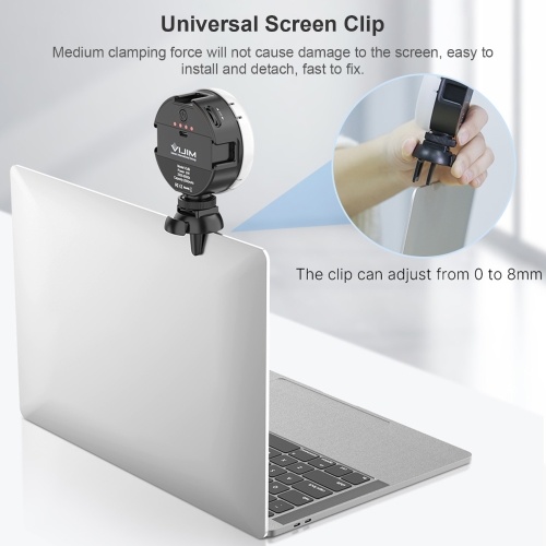 VIJIM LED Video Conference Light Fill Light with Clip 6W Bi-color 2500K-6500K 4-level Brightness Dimmable SOS Mode with Built-in 2000mAh Battery for Laptop Tablet Phone Video Chatting Online Teaching Remote Working
VIJIM LED Video Conference Light Fill Light with Clip 6W Bi-color 2500K-6500K 4-level Brightness Dimmable SOS Mode with Built-in 2000mAh Battery for Laptop Tablet Phone Video Chatting Online Teaching Remote Working
