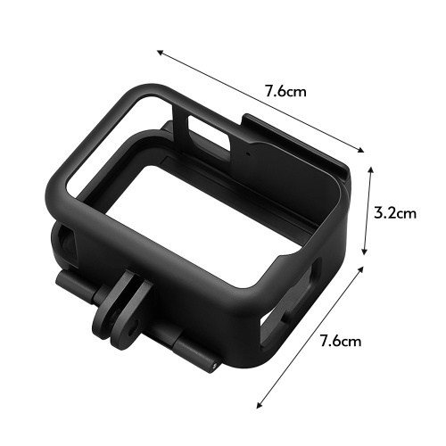 

Plastic Action Camera Cage Protective Housing Case with Base Adapter Lens Cover Replacement for GoPro Hero 9