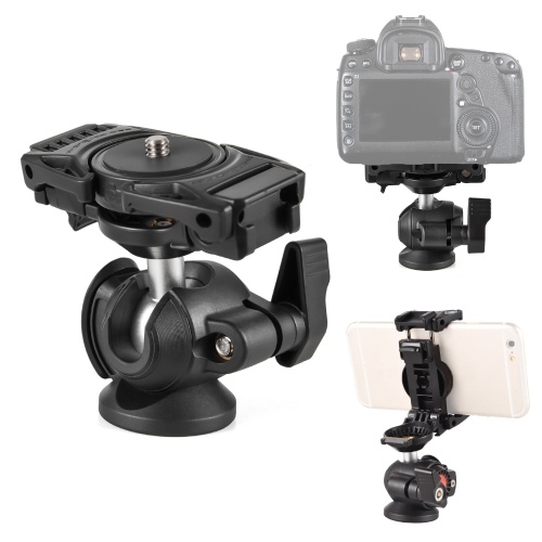 Camera Tripod Mount 360° Rotatable Ballhead 1/4 Inch Screw Integrated Phone Holder Phone Tripod Mount Adapter with Cold Shoe for Vlog Photography Video Recording
Camera Tripod Mount 360° Rotatable Ballhead 1/4 Inch Screw Integrated Phone Holder Phone Tripod Mount Adapter with Cold Shoe for Vlog Photography Video Recording