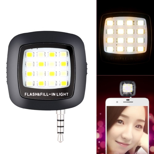 Andoer Мини Портативный 16 LED вспышка заполняющая Light Night Использование селфи автопортретом Лампа для iPhone 6 / 6с Samsung H
Andoer Мини Портативный 16 LED вспышка заполняющая Light Night Использование селфи автопортретом Лампа для iPhone 6 / 6с Samsung H