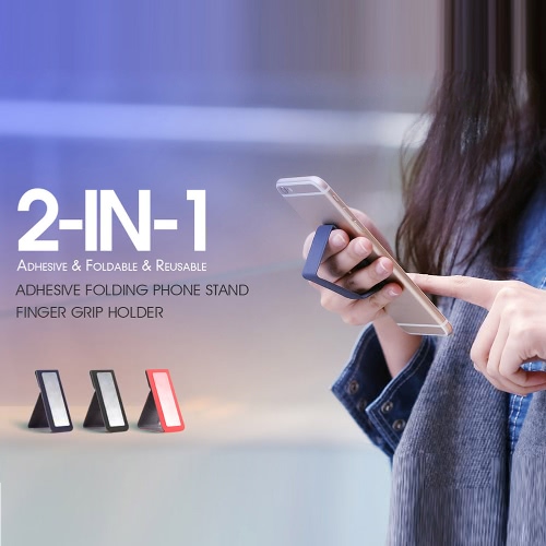 dodocool 2-in-1 Portable Universal Adhesive PU Leather Folding Phone Holder Desktop Stand Hand Finger Grip for iPhone Samsung LG HTC Smartphone Reusable Black
dodocool 2-in-1 Portable Universal Adhesive PU Leather Folding Phone Holder Desktop Stand Hand Finger Grip for iPhone Samsung LG HTC Smartphone Reusable Black