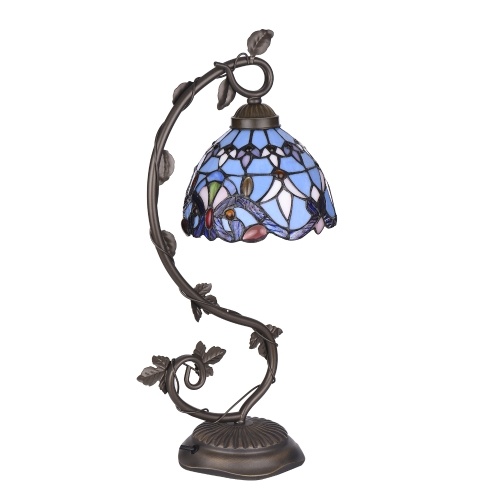 Table Lamp Stained Glass Lampshade Bedside Desk Lamp with Retro Metal Leaf Thin Base 21-inch Tall for Bedroom Living Room LED Bulb Excluded
Table Lamp Stained Glass Lampshade Bedside Desk Lamp with Retro Metal Leaf Thin Base 21-inch Tall for Bedroom Living Room LED Bulb Excluded