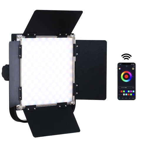 Andoer VL576 RGB LED Photography Light Professional Video Light 384 PCS Light Beads Bi-Color Temperature 2700-9999K Adjustable Brightness with Barndoor On-board Control DMX512 Control Remote Control for Studio Photography Outdoor Photography Portrait Vide
Andoer VL576 RGB LED Photography Light Professional Video Light 384 PCS Light Beads Bi-Color Temperature 2700-9999K Adjustable Brightness with Barndoor On-board Control DMX512 Control Remote Control for Studio Photography Outdoor Photography Portrait Vide
