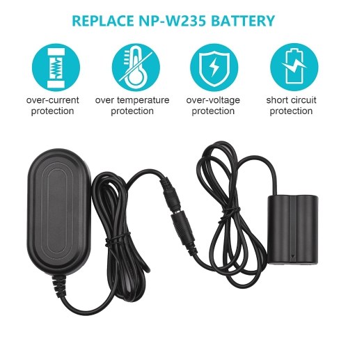 CP-W235 Dummy Battery DC Coupler Charger + 8V 3A AC Power Adapter Camera Power Supply with Power Plug Replacement for Fujifilm X-T4
CP-W235 Dummy Battery DC Coupler Charger + 8V 3A AC Power Adapter Camera Power Supply with Power Plug Replacement for Fujifilm X-T4
