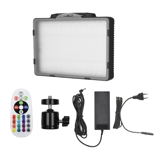 RGB Light Panle LED Video Light Photography Fill Light 3200K-5600K Dimmable CRI95+ with Ballhead Adapter Remote Control for Vlog Live Streaming Product Photography Video Recording
RGB Light Panle LED Video Light Photography Fill Light 3200K-5600K Dimmable CRI95+ with Ballhead Adapter Remote Control for Vlog Live Streaming Product Photography Video Recording