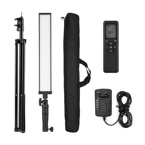 Portable Handheld RGB Tube Light Kit LED Video Light Wand 21W 3200K-5600K Dimmable CRI95+ with 2M Metal Light Stand + Remote Control + Carry Bag for Vlog Live Streaming Product Portrait Photography
Portable Handheld RGB Tube Light Kit LED Video Light Wand 21W 3200K-5600K Dimmable CRI95+ with 2M Metal Light Stand + Remote Control + Carry Bag for Vlog Live Streaming Product Portrait Photography