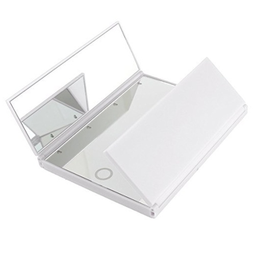 Portable Makeup Mirror LED Illuminated Adjustable Brightness Foldable Triple Mirror with Stand with Two CR2032 Batteries
Portable Makeup Mirror LED Illuminated Adjustable Brightness Foldable Triple Mirror with Stand with Two CR2032 Batteries