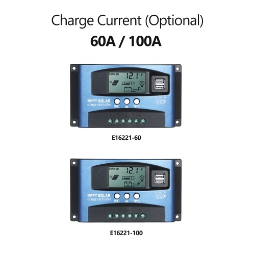 

KKmoon 60A MPPT Solar Charge Controller Dual USB LCD Display Auto Solar Cell Panel Charger Regulator