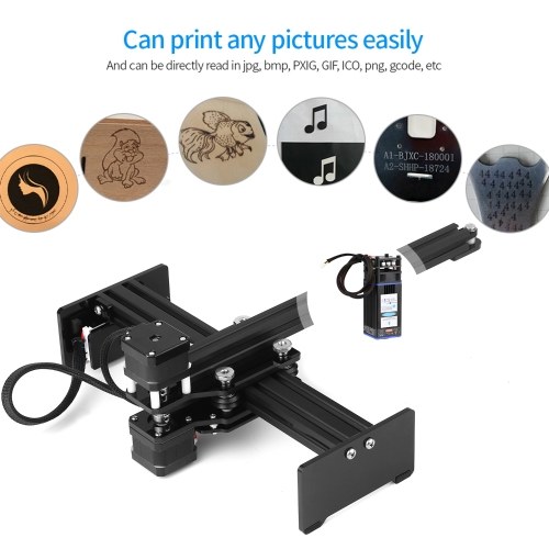 450nm 40W Laser Engraving Machine Fixed Focal Length Mini Desktop Laser Engraver Printer Portable Carver DIY Laser Brand Mark Printer Working Area 170x200mm, Compatible with GRBL Software
450nm 40W Laser Engraving Machine Fixed Focal Length Mini Desktop Laser Engraver Printer Portable Carver DIY Laser Brand Mark Printer Working Area 170x200mm, Compatible with GRBL Software
