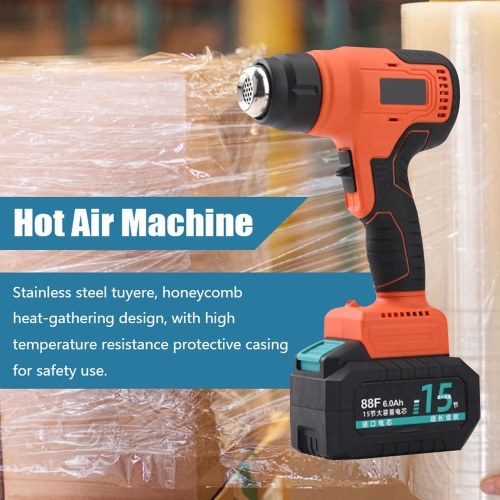 Cordless Handheld Hot Air Machine Lithium Rechargeable Heating Equipment Temperatures Adjustable Power Tool with 3 Nozzles
Cordless Handheld Hot Air Machine Lithium Rechargeable Heating Equipment Temperatures Adjustable Power Tool with 3 Nozzles