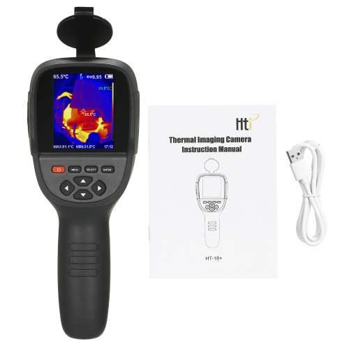 Hti HT-H18+ Handheld Infrared Thermal Imaging Camera 2200mAh Rechargeable IR Thermal Imager -20~550℃/-4~1022℉ Temperature Range with 3.2-inch LCD Screen
Hti HT-H18+ Handheld Infrared Thermal Imaging Camera 2200mAh Rechargeable IR Thermal Imager -20~550℃/-4~1022℉ Temperature Range with 3.2-inch LCD Screen