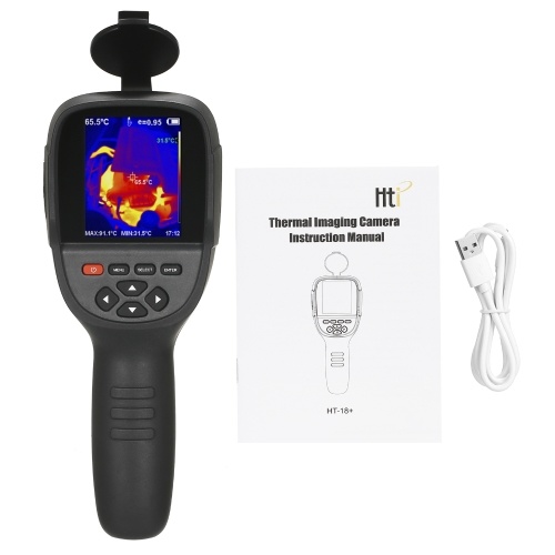 

Hti HT-H18+ Handheld Infrared Thermal Imaging Camera 2200mAh Rechargeable IR Thermal Imager -20~550℃/-4~1022℉ Temperature Range with 3.2-inch LCD Screen