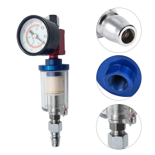 AFR2000 Air Pressure Regulator Water Separator Trap Filter Airbrush Compressor with Fittings MPA Pressure Gauge Combination
AFR2000 Air Pressure Regulator Water Separator Trap Filter Airbrush Compressor with Fittings MPA Pressure Gauge Combination