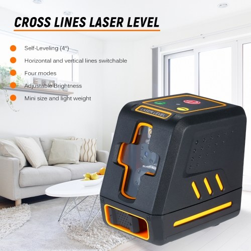 

Laser Level Professional Horizontal and Vertical Cross Line Self Leveler Auto-Leveling Spirit Level Self-Leveling Selectable Laser Lines Adjustable Brightness Red Beam T07