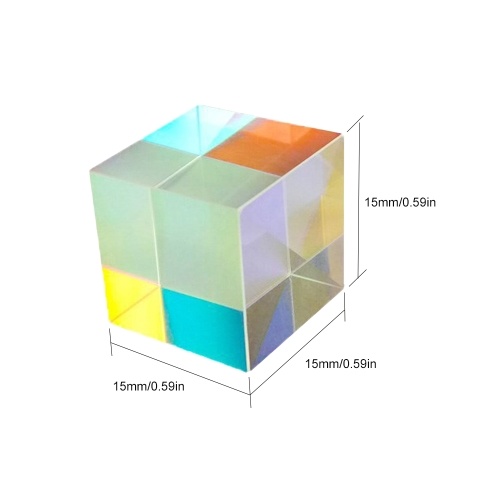 KKmoon X-Cube RGB Splitter Combiner Dispersion Optical K9 Prism Six-Sided Bright Light Stained Glass Prism 15*15*15mm
KKmoon X-Cube RGB Splitter Combiner Dispersion Optical K9 Prism Six-Sided Bright Light Stained Glass Prism 15*15*15mm