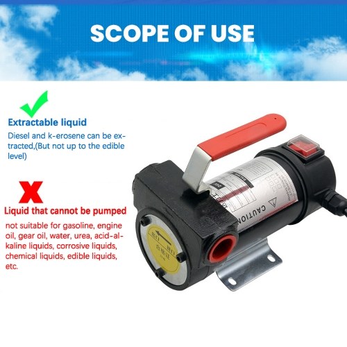 550W 12V Small Electric Oil Pumps Portable D-iesel K-erosene Oil Pumps Pure Copper Motor Household Utility Refueling Tool
550W 12V Small Electric Oil Pumps Portable D-iesel K-erosene Oil Pumps Pure Copper Motor Household Utility Refueling Tool