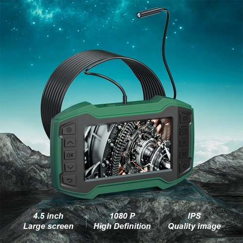 Endoscope with Single Lens 4.5-Inch IPS Display 200W Pixel 1080P High Definition Electronic Camera Video Picture Taking 6 LED lights 5 Meters Cable for Pipeline Vehicle Inspection
Endoscope with Single Lens 4.5-Inch IPS Display 200W Pixel 1080P High Definition Electronic Camera Video Picture Taking 6 LED lights 5 Meters Cable for Pipeline Vehicle Inspection