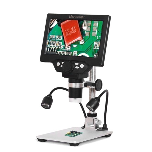 G1200 Digital Microscope 7 Inch Large Color Screen Large Base LCD Display 12MP 1-1200X Continuous Amplification Magnifier With Aluminum Alloy Stand with Two Fill Lights
G1200 Digital Microscope 7 Inch Large Color Screen Large Base LCD Display 12MP 1-1200X Continuous Amplification Magnifier With Aluminum Alloy Stand with Two Fill Lights