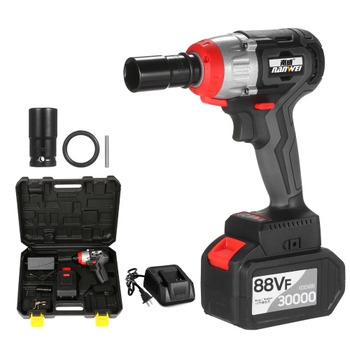 NANWEI Cordless Impact Wrench 380Nm Torque Brushless Motor with 1/2 and 5/16 Inch Quick Chuck 6.0A Fast Charger Variable Speed Multifunction Impact Kit with Belt and Carrying Case
NANWEI Cordless Impact Wrench 380Nm Torque Brushless Motor with 1/2 and 5/16 Inch Quick Chuck 6.0A Fast Charger Variable Speed Multifunction Impact Kit with Belt and Carrying Case