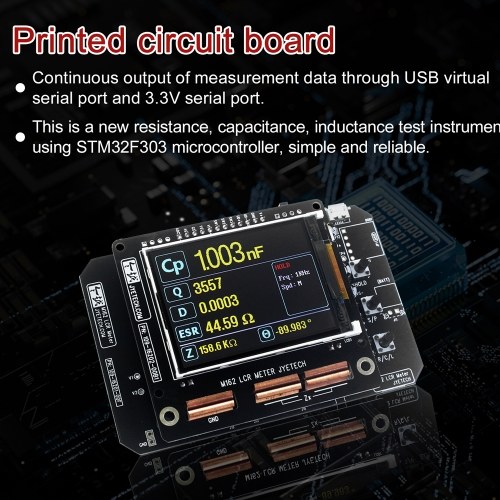Portable Digital Inductance Capacitance Resistance Meter DIY Kit STM32F303 Microcontroller Automatic Ranging USB Data Transfer Firmware Upgrade
Portable Digital Inductance Capacitance Resistance Meter DIY Kit STM32F303 Microcontroller Automatic Ranging USB Data Transfer Firmware Upgrade