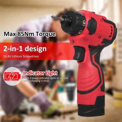 16.8V Lithium Screwdriver Torque Adjustable 2 Speed Control Modes Multifunctional Repairing Tool Kit Brushless Motor Electric Screw Driver for Mobilephones Computers Home Appliances
16.8V Lithium Screwdriver Torque Adjustable 2 Speed Control Modes Multifunctional Repairing Tool Kit Brushless Motor Electric Screw Driver for Mobilephones Computers Home Appliances