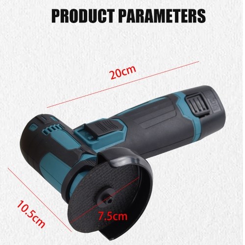12V Cordless Brush Angle Grinder Kit, Ginding disc 3 Inch/76mm, Lightweight Angle Grinder Tool w/ 2PCS 1300mAh Lithium-Ion Battery & Charger, Ergonomic Button Position for Reducing Hand Pressure Include 6PCS Cutting Disc
12V Cordless Brush Angle Grinder Kit, Ginding disc 3 Inch/76mm, Lightweight Angle Grinder Tool w/ 2PCS 1300mAh Lithium-Ion Battery & Charger, Ergonomic Button Position for Reducing Hand Pressure Include 6PCS Cutting Disc