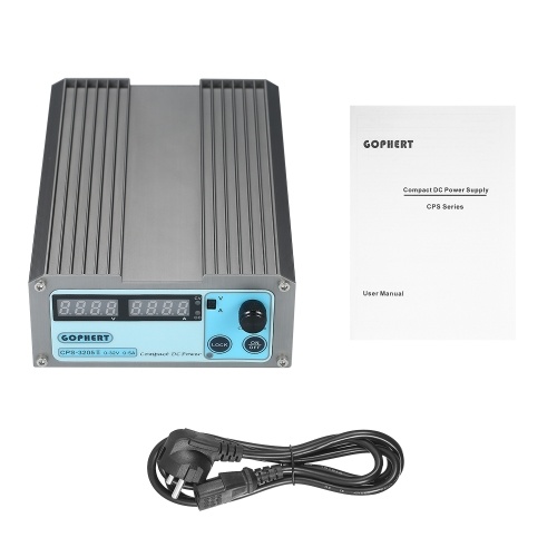 Portable Switching Regulated Power Supply 4 Digits LED CPS-3205 II 160W 0-32V/0-5A Precision Compact Digital Adjustable DC Power Supply
Portable Switching Regulated Power Supply 4 Digits LED CPS-3205 II 160W 0-32V/0-5A Precision Compact Digital Adjustable DC Power Supply