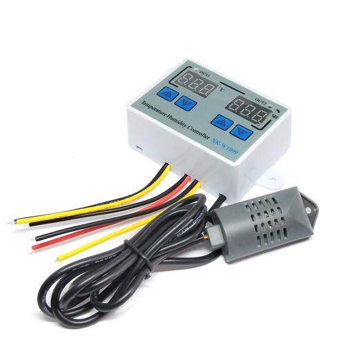 

Dual Digital Temperature Humidity Controller Home Fridge Thermostat Humidistat Thermometer Hygrometer XK-W1099 DC12V