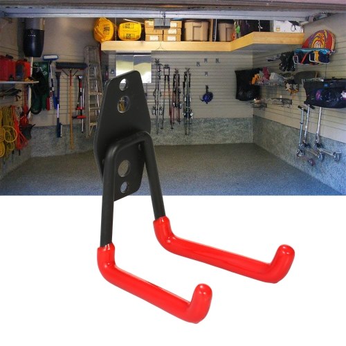 

Steel Garage Storage Utility Double Hooks Heavy Duty Garage Organizer Warehouse Hooks for Power Tools Ladders Bulk items Bikes Ropes