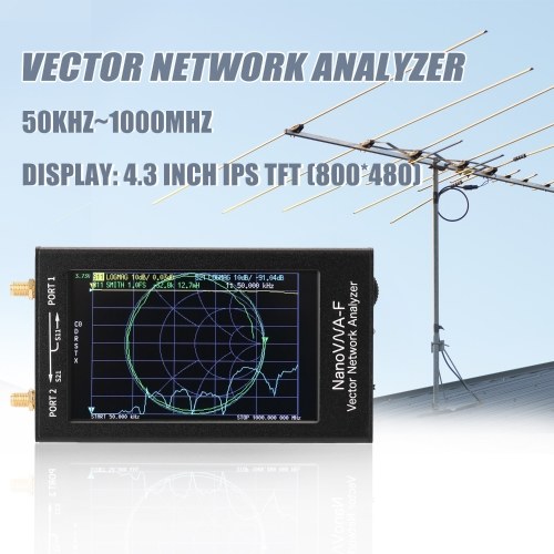 NanoVNA-F Portable Handheld Vector Network Analyzer SWR Meter 50KHz-1000MHz 4.3 Inch IPS TFT Digital Display Touching Screen Shortwave MF HF VHF Antenna Analyzer
NanoVNA-F Portable Handheld Vector Network Analyzer SWR Meter 50KHz-1000MHz 4.3 Inch IPS TFT Digital Display Touching Screen Shortwave MF HF VHF Antenna Analyzer