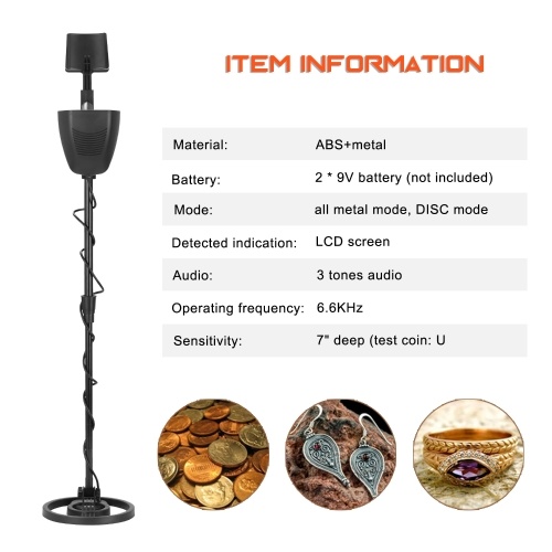 

MD830 Portable Easy Installation Underground Metal Detector High Sensitivity Treasure Gold Metal Detecting Tool