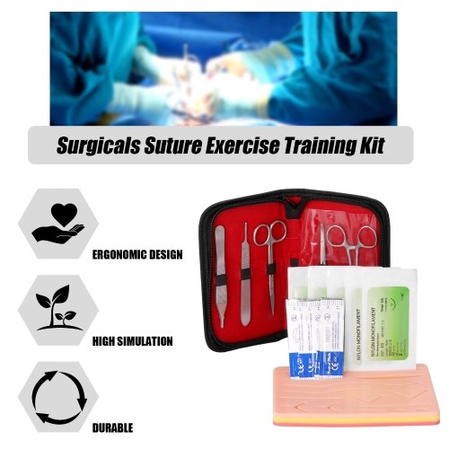Surgicals Suture Exercise Training Kit Silicone Surgicals Skin Suture Training Module Kit Medical Model Surgicals Tools for Dermatologist Students
Surgicals Suture Exercise Training Kit Silicone Surgicals Skin Suture Training Module Kit Medical Model Surgicals Tools for Dermatologist Students