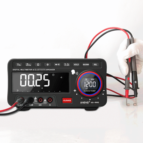 ANENG 2-In-1 BT Speaker AC/DC Bench Multimeter 19999 Counts True-RMS Voice Broadcast Multimeter
ANENG 2-In-1 BT Speaker AC/DC Bench Multimeter 19999 Counts True-RMS Voice Broadcast Multimeter