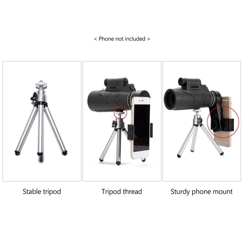 KKmoon 12x50 High Definition Monocular Night Vision Monocular IR Illuminator Telescope with Tripod Phone Mount
KKmoon 12x50 High Definition Monocular Night Vision Monocular IR Illuminator Telescope with Tripod Phone Mount
