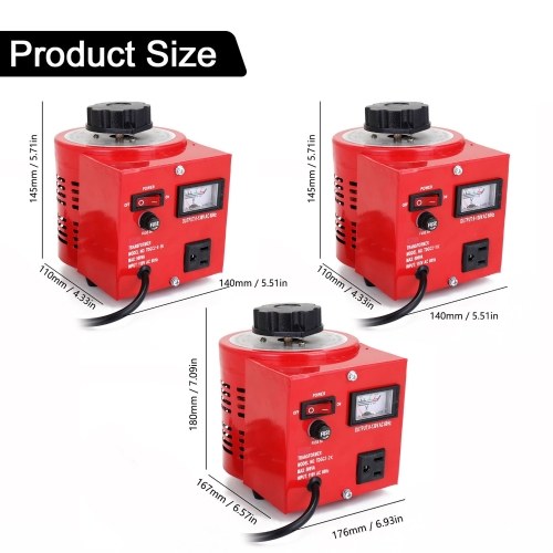 Single-Phase Manual Regulator 110V Input Digital Display Variac Contact Voltage Regulator Output 0-130V
Single-Phase Manual Regulator 110V Input Digital Display Variac Contact Voltage Regulator Output 0-130V