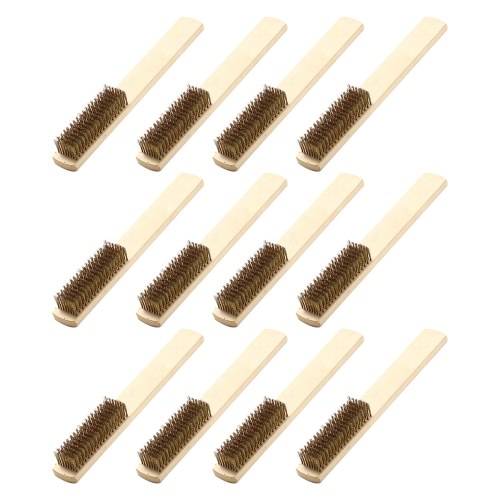 12 PCS Wire Brush Set with Wood Handle Stainless Steel Wire Scratch Brush for Cleaning Rust Removal
12 PCS Wire Brush Set with Wood Handle Stainless Steel Wire Scratch Brush for Cleaning Rust Removal