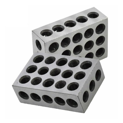 2Pcs Matched Ultra Precision 1-2-3 Blocks 23 Holes Heat Treated Cross Drilling Machine Tool
2Pcs Matched Ultra Precision 1-2-3 Blocks 23 Holes Heat Treated Cross Drilling Machine Tool