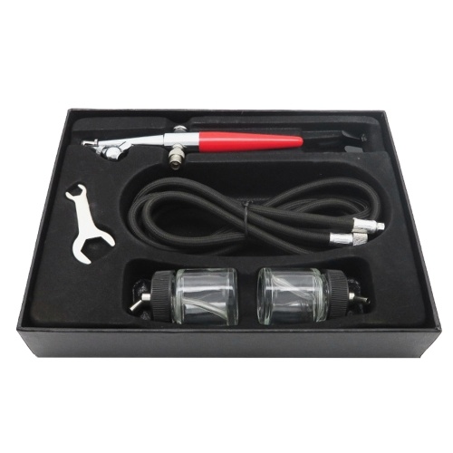 Mini Single Action Air Brush Kit Siphon Feed 0.8mm Paint Spray Gun Air Brush Kit with Hose 2cc Fluid Cups Spray Tool for Body Painting Makeup Art Model Tattoo Manicure Nail Beauty Cake Decorating
Mini Single Action Air Brush Kit Siphon Feed 0.8mm Paint Spray Gun Air Brush Kit with Hose 2cc Fluid Cups Spray Tool for Body Painting Makeup Art Model Tattoo Manicure Nail Beauty Cake Decorating
