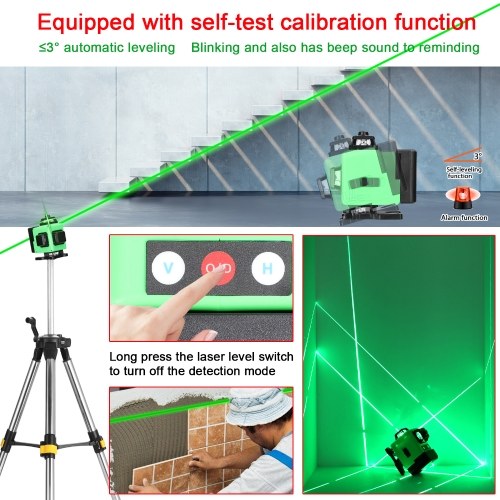 Multifunctional 16 Lines Laser Level 3° Self-leveling Machine Rechargeable Lithium Battery Leveling Tool Omnidirectional Ground Wall Sticker Home Improvement Tools Set
Multifunctional 16 Lines Laser Level 3° Self-leveling Machine Rechargeable Lithium Battery Leveling Tool Omnidirectional Ground Wall Sticker Home Improvement Tools Set