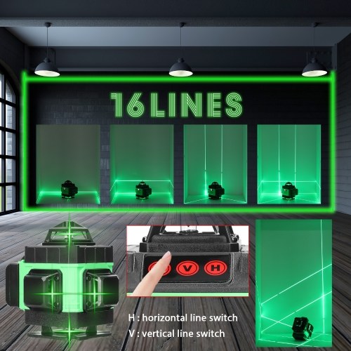 Многофункциональный 16-линейный лазерный уровень 3 ° Самонивелирующаяся машина Перезаряжаемый литиевый аккумулятор Инструмент для выравнивания Всенаправленная наклейка на стену Набор инструментов для улучшения дома
Многофункциональный 16-линейный лазерный уровень 3 ° Самонивелирующаяся машина Перезаряжаемый литиевый аккумулятор Инструмент для выравнивания Всенаправленная наклейка на стену Набор инструментов для улучшения дома