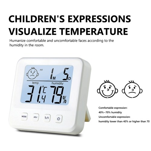 Digital Indoor Thermometer Hygrometer Home Accurate LCD Temperature Humidity Gauge Monitor with Time Display Comfort Indicator Support Alarm Clock Function and ℃/℉ Switching for Home Office Baby Room Greenhouse
Digital Indoor Thermometer Hygrometer Home Accurate LCD Temperature Humidity Gauge Monitor with Time Display Comfort Indicator Support Alarm Clock Function and ℃/℉ Switching for Home Office Baby Room Greenhouse