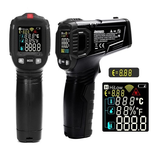 WinAPEX Handheld Non-contact Infrared Digital Thermometer Meter -50 to 600 Degrees -50~600℃ with hygrometer
WinAPEX Handheld Non-contact Infrared Digital Thermometer Meter -50 to 600 Degrees -50~600℃ with hygrometer