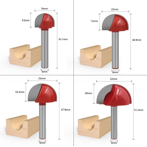 4Pcs Cove Box Router Bit 6mm Shank 16mm 22mm 25mm 32mm Blade Cutting Diameter for Furniture Molding and Trim Woodworking Milling Cutter Tool
4Pcs Cove Box Router Bit 6mm Shank 16mm 22mm 25mm 32mm Blade Cutting Diameter for Furniture Molding and Trim Woodworking Milling Cutter Tool