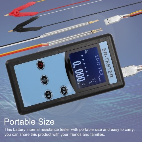 0.01mΩ~200Ω Battery Internal Resistance Tester Four-wire Battery Voltage Resistance Testing Tool Lithium Nickel Hydrogen Phosphate Lithium Button Battery Handheld Portable Battery Internal Resistance Tester with Backlight
0.01mΩ~200Ω Battery Internal Resistance Tester Four-wire Battery Voltage Resistance Testing Tool Lithium Nickel Hydrogen Phosphate Lithium Button Battery Handheld Portable Battery Internal Resistance Tester with Backlight