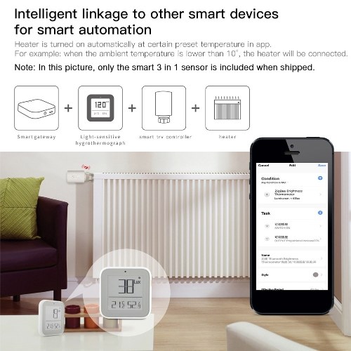 ZigBee 3 in 1 Temperature Humidity Illumination Sensor APP Control Intelligent Linkage Mini Indoor Temperature Humidity Meter Light Intensity Monitor Smart Thermometer Hygrometer for Home Office
ZigBee 3 in 1 Temperature Humidity Illumination Sensor APP Control Intelligent Linkage Mini Indoor Temperature Humidity Meter Light Intensity Monitor Smart Thermometer Hygrometer for Home Office