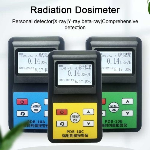 

Handheld Portable Nuclear Radiation Detector Personals Geiger Counter X-rays γ-rays β-rays Detecting Tool Practical Household Radioactive Tester Sound Light Vibrations Alarm