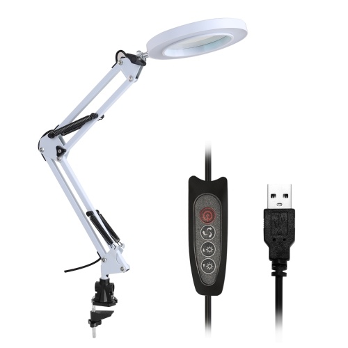 5X Magnifying Glass Desk Lamp Magnifier LED Light Foldable Reading Lamp with Three Dimming Modes USB Power Supply (without Base)
5X Magnifying Glass Desk Lamp Magnifier LED Light Foldable Reading Lamp with Three Dimming Modes USB Power Supply (without Base)