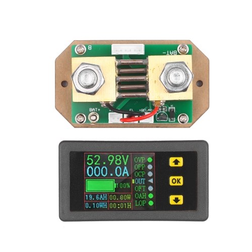 90V 0-100A Digital LCD Display Coulometer 2-way Current Measurement Voltmeter Ammeter Watt Meter Voltage Current Energy Monitor
90V 0-100A Digital LCD Display Coulometer 2-way Current Measurement Voltmeter Ammeter Watt Meter Voltage Current Energy Monitor